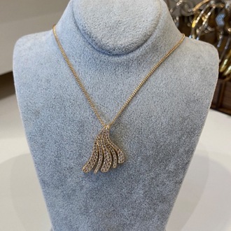 Xuping Taşlı Çizgi Model Gold Kolye