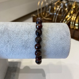 Granat Kahverengi Taşlı Unisex Bileklik