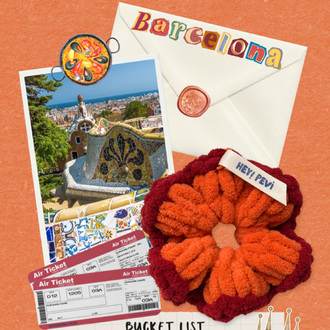 Barcelona Scrunchie
