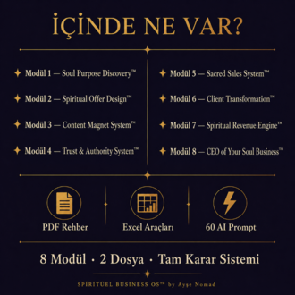 Spiritüel Business OS™ — Ruhsal Misyonundan Sürdürülebilir Bir İşe