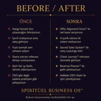 Spiritüel Business OS™ — Ruhsal Misyonundan Sürdürülebilir Bir İşe