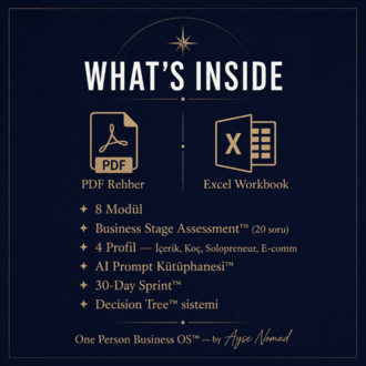 One Person Business OS™ — Tek Kişilik İşin Karar Sistemi