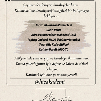 Tahlil-Yazma Atölyesi