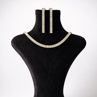 Hiléra Tennis Zircon Gold Choker Set✨