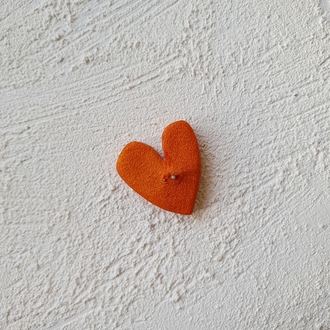 Jelly Hearts Broş Metallic Orange