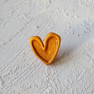Jelly Hearts Broş Gold