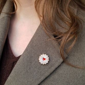 Mini Linzer Kurabiye Broş