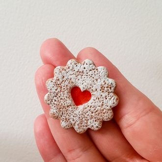 Linzer Kurabiye Broş