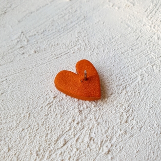 Jelly Hearts Broş Metallic Orange