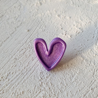 Jelly Hearts Broş Metallic Lilac