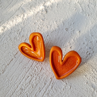 Jelly Hearts Metallic Orange