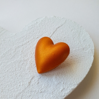Bubble Hearts Broş Metallic Orange