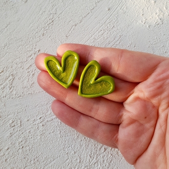Jelly Hearts Metallic Green