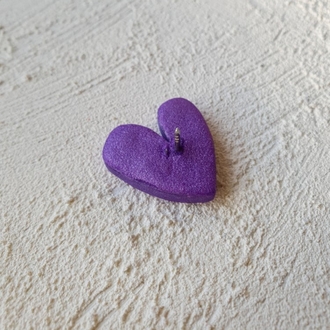 Jelly Hearts Broş Metallic Lilac
