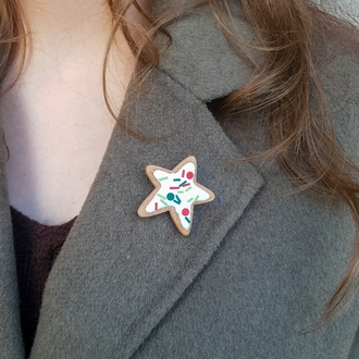 Sprinkled Star Kurabiye Broş