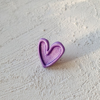 Jelly Hearts Broş Metallic Lilac
