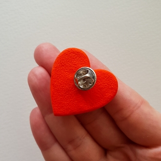 Bubble Hearts Broş Red