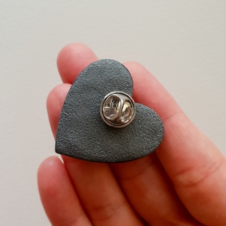 Bubble Hearts Broş Steel
