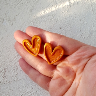 Jelly Hearts Metallic Orange