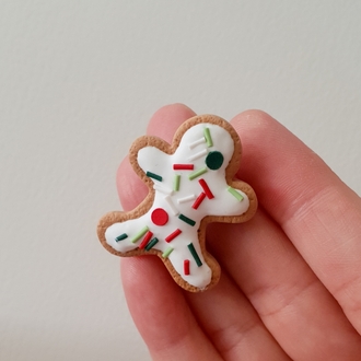 Gingerbread Man Kurabiye Broş