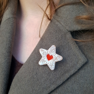 Linzer Star Kurabiye Broş