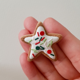 Sprinkled Star Kurabiye Broş
