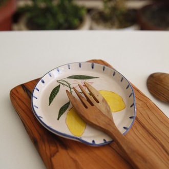 El Yapımı Kaşıklık Kirli Kaşık Altlığı Limon