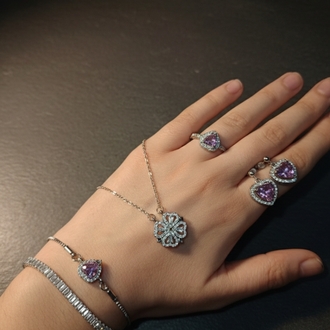 Sevgililer günü Premium Silver Set