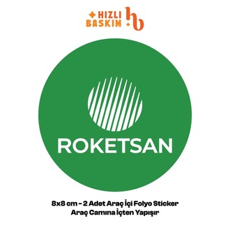 Roketsan Logo 8x8 cm 2 Adet | Araç Ön Cam Sticker