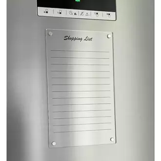 Mıknatıslı Alışveriş Eksik Listesi 20x12 cm | Siyah UV Baskılı 3 mm Şeffaf Pleksi