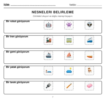 1.sınıf Nesne Belirleme