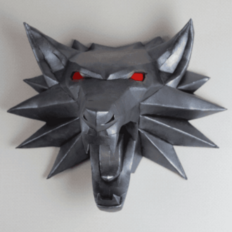 Fantasy Wolf Head Decor