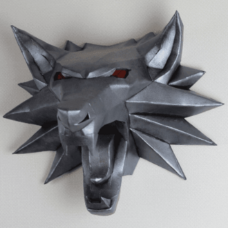 Fantasy Wolf Head Decor