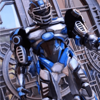Futuristic Football Mascot Armor