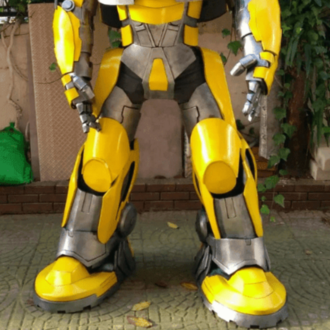 Yellow Cyber Guardian Mecha Suit