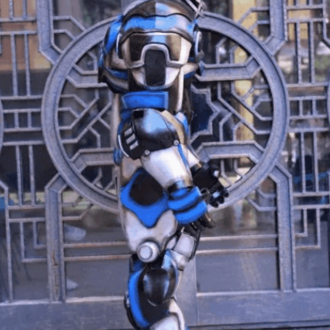 Futuristic Football Mascot Armor