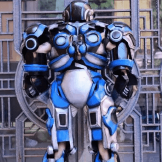Futuristic Football Mascot Armor
