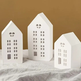Büyük boy ev tealight mum evleri
