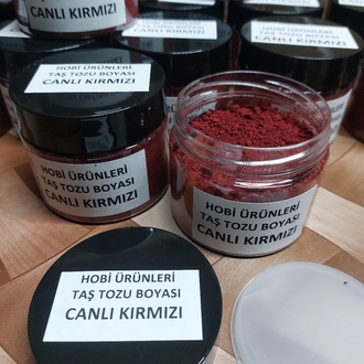 YENİ CANLI KIRMIZI TAŞ TOZU BOYASI