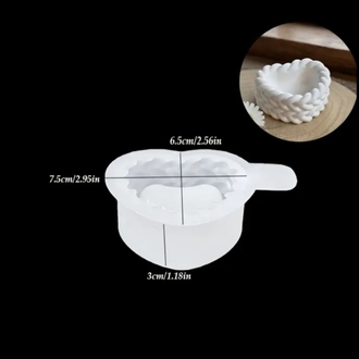 Örgülü kalp tealight mumluk