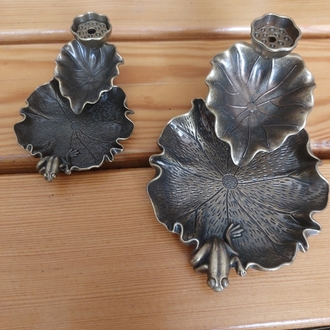 2 Adet Lotus Yaprağı Metal Geri Akış Tütsülük 