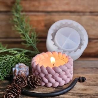 Örgülü Yuvarlak tealight mumluk