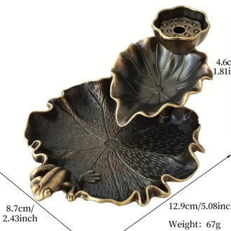 2 Adet Lotus Yaprağı Metal Geri Akış Tütsülük 