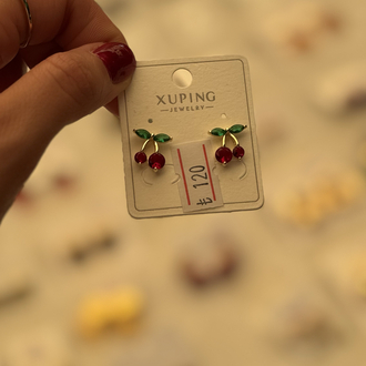 Mini kirazlı küpe 