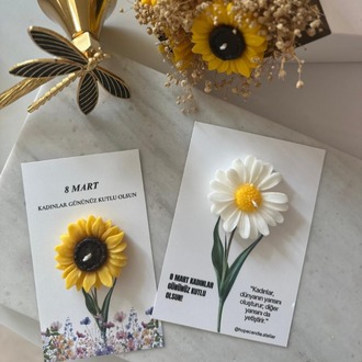 Kadınlar Günü Hediyesi Kartlı Mum