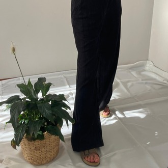SİYAH İPLİ DETAYLI YELEK PANTOLON TAKIM