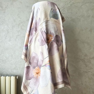 YASEMİN DESEN SOFT LİLA BAMBU KRAŞ ŞAL