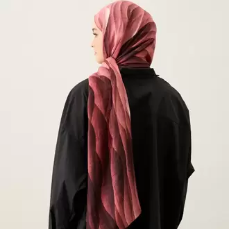 KUMUL DEGRADE DESEN BORDO ŞAL