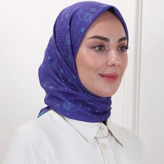 LOCELLA PAMUK VUAL MOR EŞARP