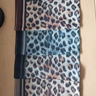 LEOPAR DESEN GRİ ŞAL